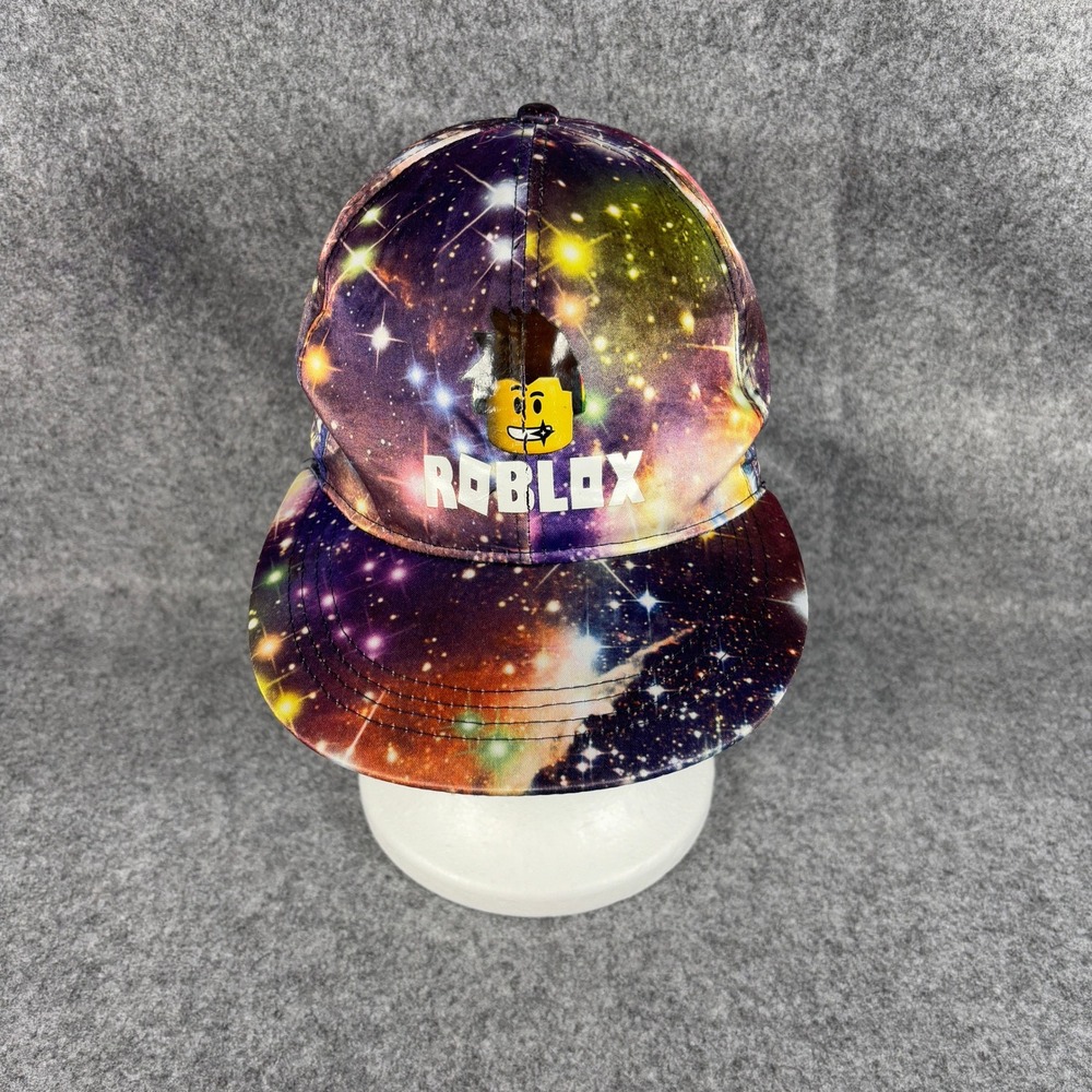Roblox Boys Galaxy Space Print Snapback Baseball Cap Hat Adjustable OSFA Gamer